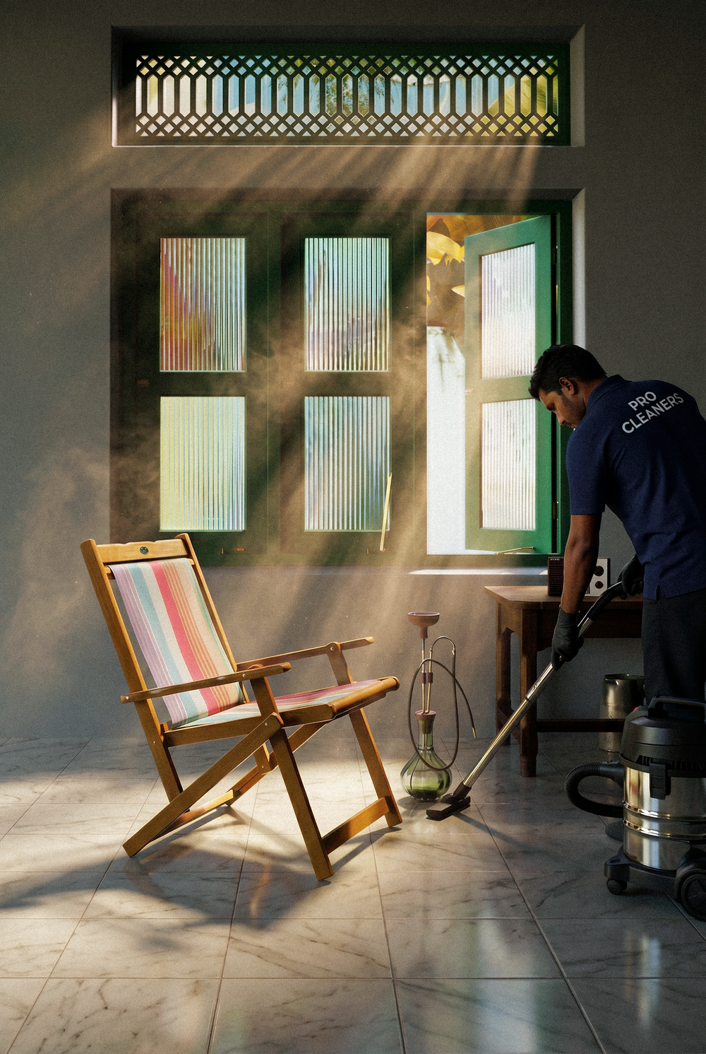 Pro Cleaners team member at work